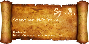 Szentner Mónika névjegykártya